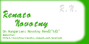 renato novotny business card